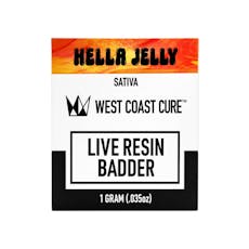 LIVE RESIN BADDER - HELLA JELLY 1G - WEST COAST CURE