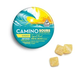 Kiva Camino Gummies Sour Tropical Burst THCV 2:1