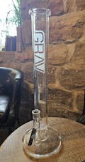 Grav | Large, Clear Straight Base w/ Disc Water Pipe | Clear