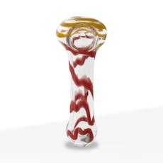 Biohazard - 4 in. Thick Candy Cane Spoon Hand Pipe