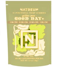 Natreum | Good Day+ Golden Pear Gummies | 5mg THC:25mg CBG:10mg CBD:5mg CBC