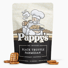 Pappy's- Gourmet THC Pretzels - 50MG THC (Black Truffle Parmesan)