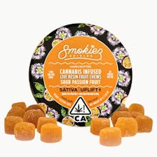 20pk Sour Passionfruit Live Resin Fruit Chews - Smokiez