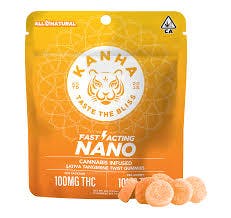 KANHA - NANO - Sativa Tangerine Twist Gummy 100mg