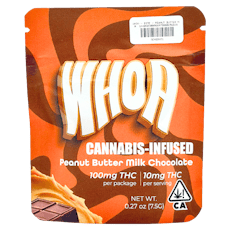 WHOA | Peanut Butter Milk Chocolate | Chocolate Bar | 100mg