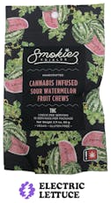 Smokiez Sour Watermelon Fruit Chews 10pk 100mg
