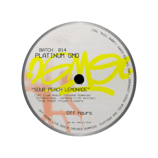 Off Hours - Platinum GMO - Sour Peach Lemonade - Live Rosin Gummies 100mg