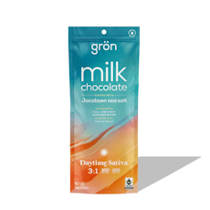 Gron | Milk Chocolate Sea Salt | Daytime Sativa | Full Chocolate Bar | 1:3 thc:cbg | 100mg