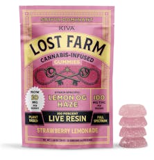 Lost Farm Gummy Strawberry Lemonade x Haze Live Resin 100mg 10pk
