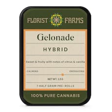 Florist Farms | Pre Rolls | Gelonade | Hybrid | 3.5g 7pk
