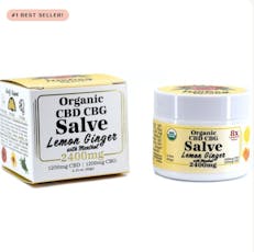 The Healing Rose | Organic Lemon Ginger CBD CBG Salve | 60g