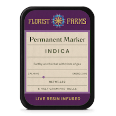 Florist Farms | Permanent Marker | Live Resin Infused Preroll 5pk x 0.5g