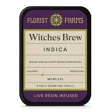 Florist Farms | Live Resin Infused | Witches Brew | 1/2 Gram Joints | 5pk