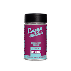 Blotter | Raspberry Cough | Lucy's Diamond & Kief Infused Preroll 3pk x 0.7g