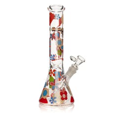 Cheech & Chong | 12" Power To The Flower Beaker | Clear Bong