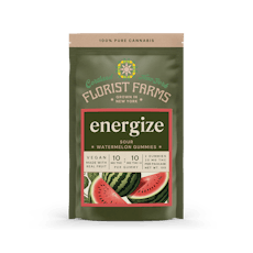 Florist Farms - Sour Watermelon Energize - 10mg THC:THCV Gummy 2pk