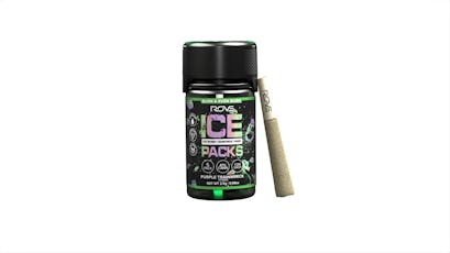 Rove | Purple Trainwreck | Ice Packs Rosin Diamond Hash Infused Prerolls 5pk x 0.5g