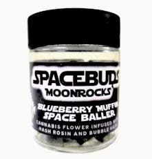 SpaceBuds | Blueberry Muffin | Space Baller | Hash Rosin & Bubble Hash Infused Moonrocks | 28g