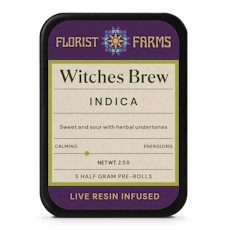 Florist Farms - Witches Brew - 5 x .5g Live Resin Infused Pre-Rolls