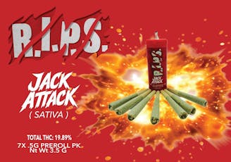 RIPS | Jack Attack | Full Flower Prerolls | 7x 0.5g