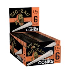 Zig Zag 1 1/4 6 Pack Ultra Thin Cones