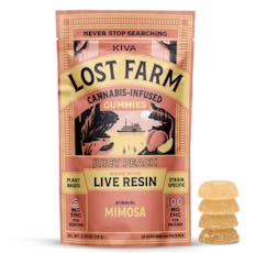 Lost Farm Juicy Peach x Mimosa Live Resin Gummies 100mg (10ct)