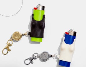 Edie Parker | Retractable Lighter Chain | Charcoal Tanktop