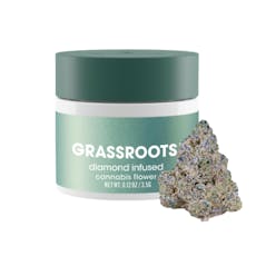 Grassroots Dark Heart Collection - Foreign Kush Mints - 3.5g Diamond Infused Flower