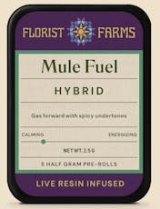 Florist Farms | Infused Pre Rolls | Mule Fuel | Hybrid | .5g 5pk