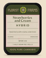 Florist Farms | Pre Rolls | Strawberries & Cream | Hybrid | .5g 7pk