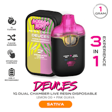 Bodega Boyz | Lemon OG x Pink Guava | Sativa x Sativa | Deuces Duel Chamber Live Resin AIO | 1g