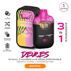 Bodega Boyz | Pineapple Slushie x Strawberry Milk | Sativa x Sativa | Deuces Duel Chamber Live Resin AIO | 1g