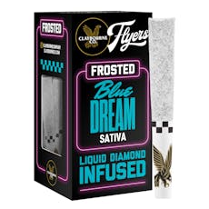 Claybourne Co. Frosted Flyers - Blue Dream - 5 x .5g Diamond Infused Pre-Rolls