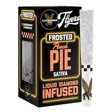 Claybourne Co. Frosted Flyers - Peach Pie - 5 x .5g Diamond Infused Pre-Rolls