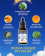 Happy Hounds | Calm + Coat CBD Salmon Oil Drops | Peanut Butter | 250mg