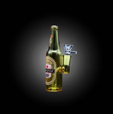 6" Yellow Beer Bottle Bong