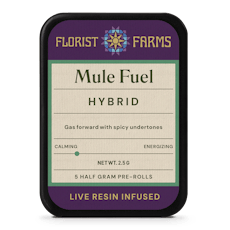 Florist Farms - Mule Fuel - 5 x .5g Live Resin Infused Pre-Rolls
