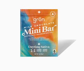 Gron | Milk Chocolate Sea Salt | Daytime Sativa | Mini-Bar | 1:1 thc:cbg | 100mg