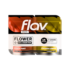 Flav Duo - Peach Fuzz (I) x Frozen Lemon (S)- 14g 2-in-1 Strain Pack