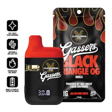 Claybourne Co. | Gassers | Black Triangle OG | Liquid Diamonds AIO 1g