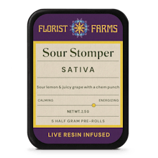 Florist Farms | Sour Stomper .5 Live Resin Infused Joints | 2.5g