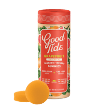 Good Tide | Grapefruit | Rosin Gummies 10:10:10:10 THC/CBD/CBG/CBC | 100mg