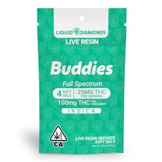 4 Count (25mg) (I) Buddies Live Capsules **SPECIAL PRICING** - 4 Count (25mg) Buddies Live Capsules