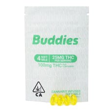 4 Count (25mg) (H) Buddies Live Capsules **SPECIAL PRICING** - (4 Count (25mg) Buddies Live Capsules)