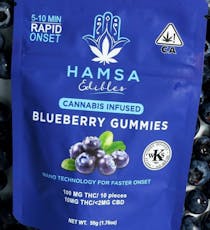 Blueberry - 100Mg THC Certified Kosher Nano Gummies