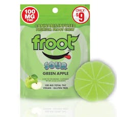 Froot Sour Green Apple Gummy 100mg Single Cut-to-dose - Single