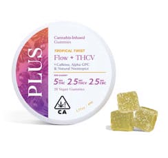 Plus+ Gummies Tropical Twist 5:2.5:2.5 THC/THCV/CBC