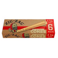 Zig Zag Unbleached Cones - 1 1/4 Size 6 Pack - Zig Zag Cones