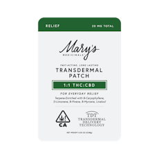 CBD:THC 1:1 Transdermal Patch - Patch