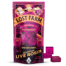 Pomberry (H) Lost Farm Live Rosin Fruit Chews - Pomberry (Kush Mints Punch)